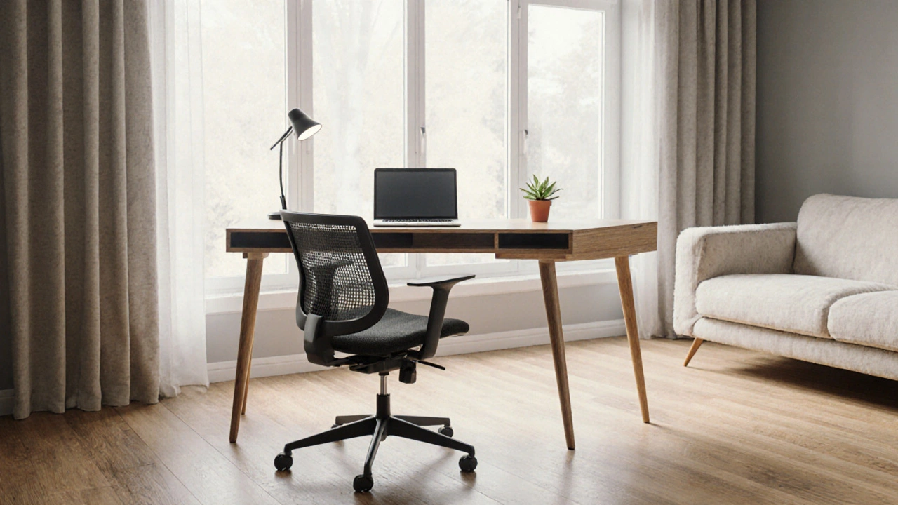 Schreibtisch im Wohnzimmer - Tipps für ergonomisches Home‑Office