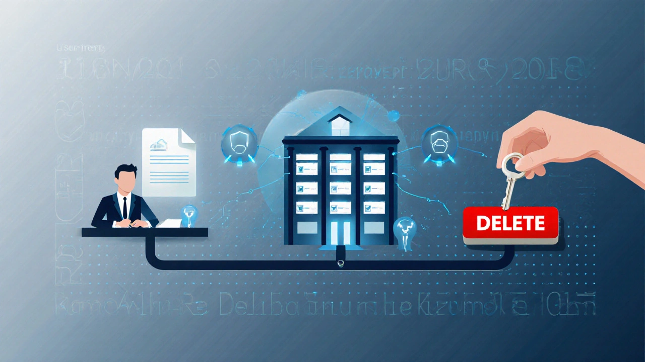 Zeitachse der Grundschuldbestellung: von der Unterzeichnung über die digitale Eintragung bis zur Löschung mit Schlüssel.