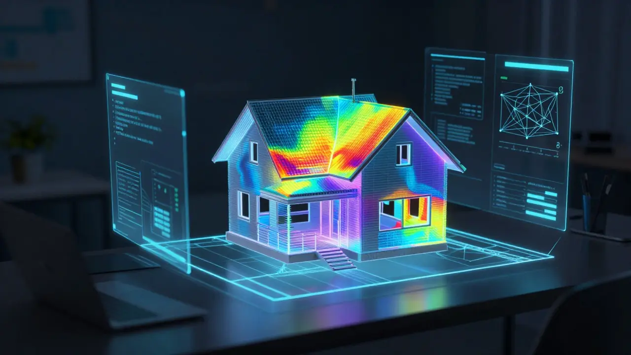 Holographisches 3D-Modell für BIM-Statik mit digitalen Stressanalysen