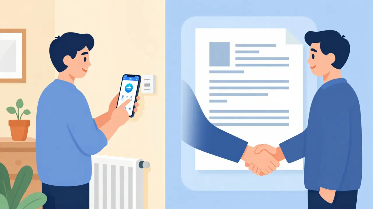 Mieter installiert Thermostat mit Zustimmung des Vermieters