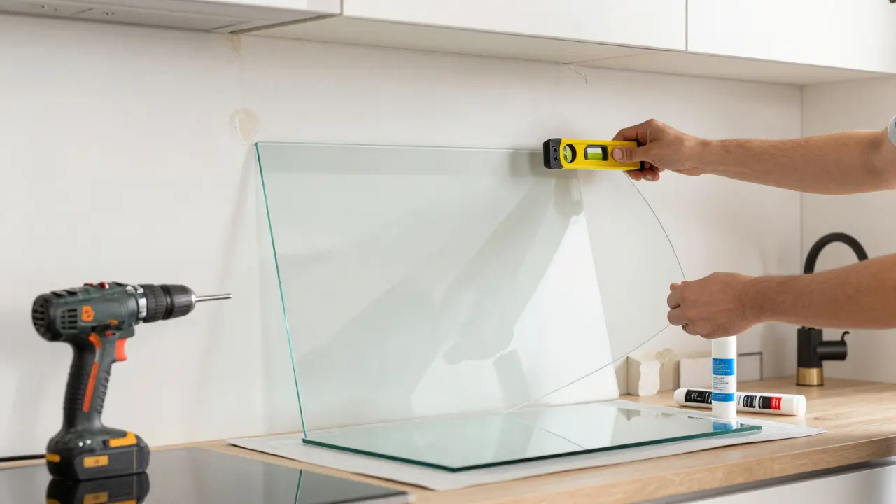 Selbstmontage einer Acrylglas-Rückwand in der Küche