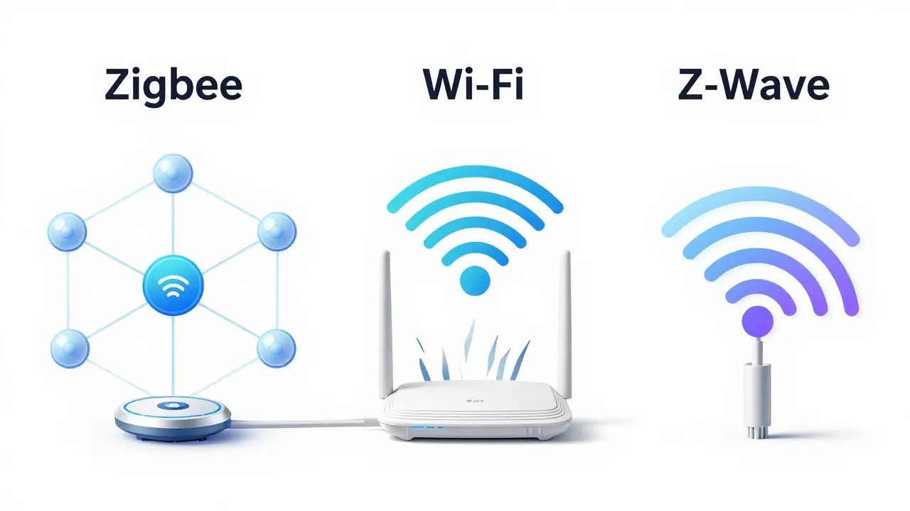 Vergleich der Netzwerktechnologien Zigbee, WLAN und Z-Wave für Smart Homes
