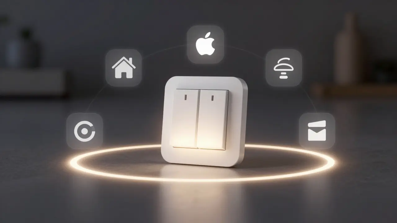 Zukunftsorientierter smarter Lichtschalter mit Matter-Standard-Kompatibilität
