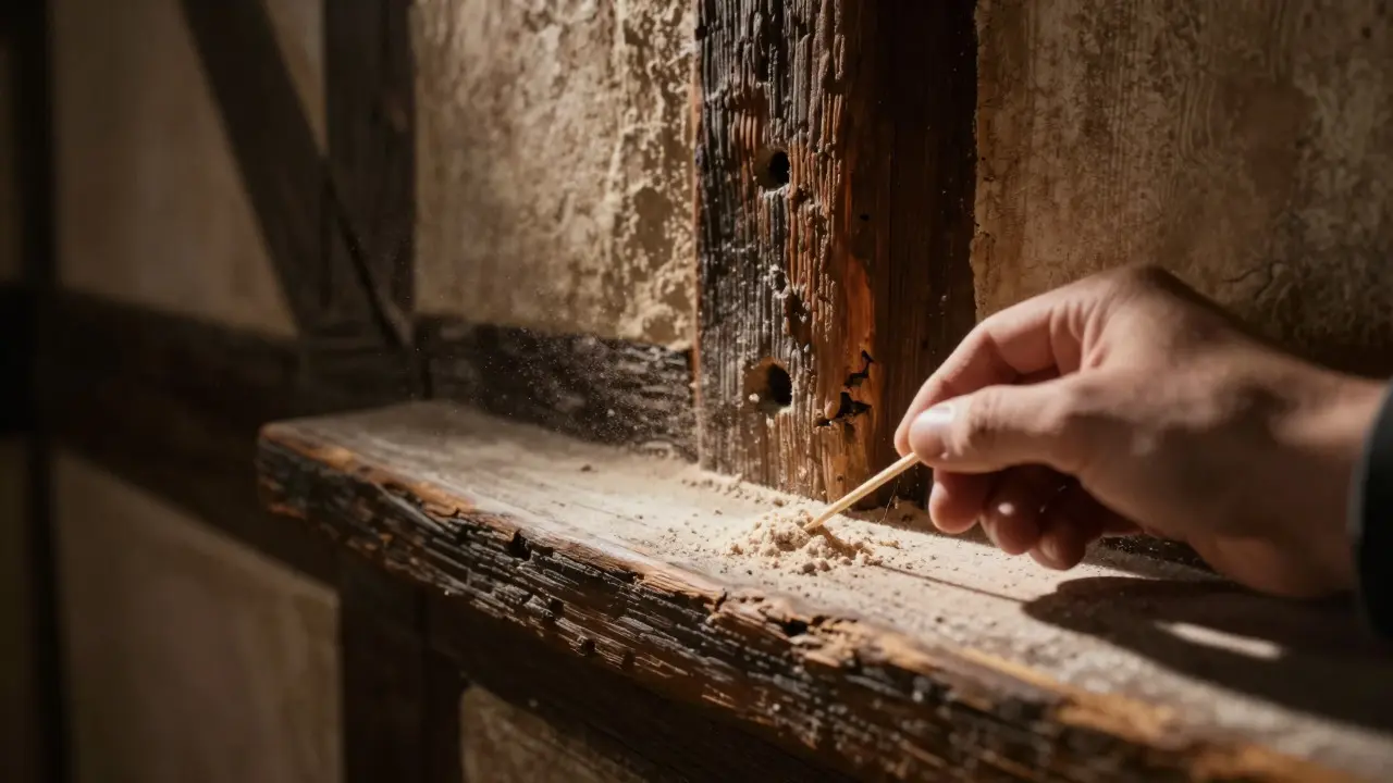 Holzschutz im Denkmal: Bohrmehl, Pilze und Insekten richtig erkennen und behandeln