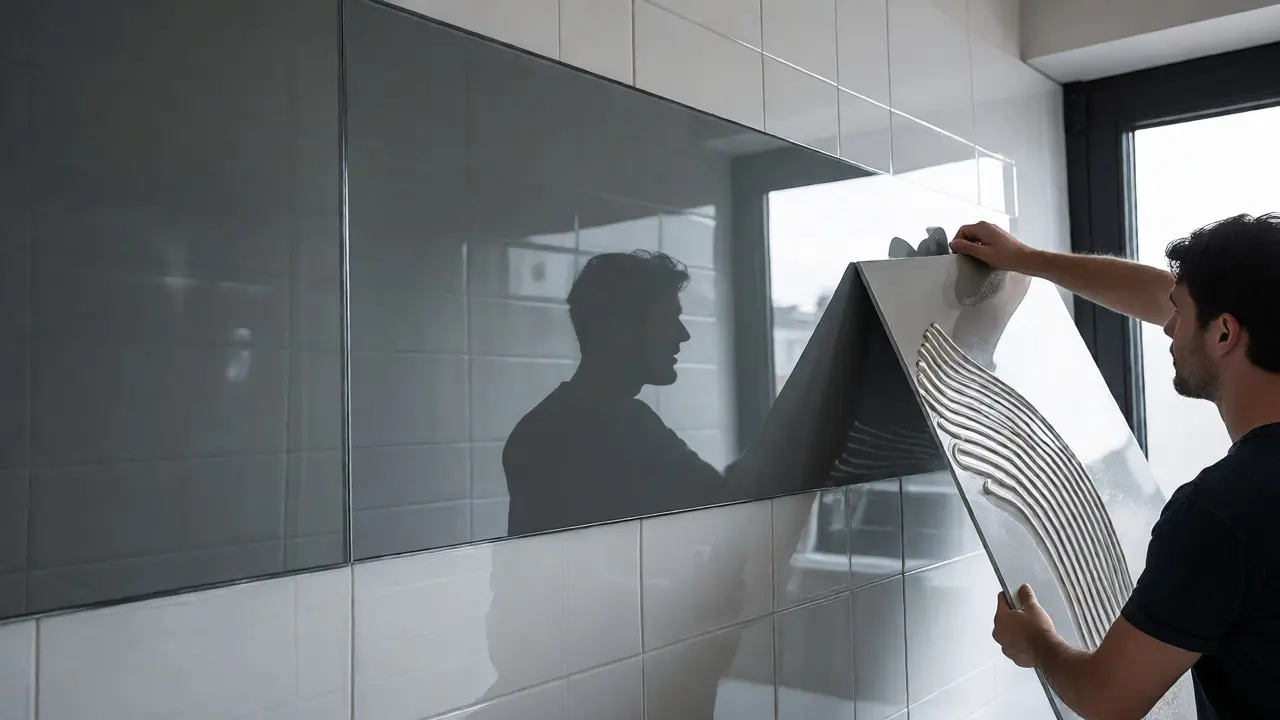 Fugenloses Wandpaneel aus Glas oder Alu-Dibond als moderne Küchenrückwand