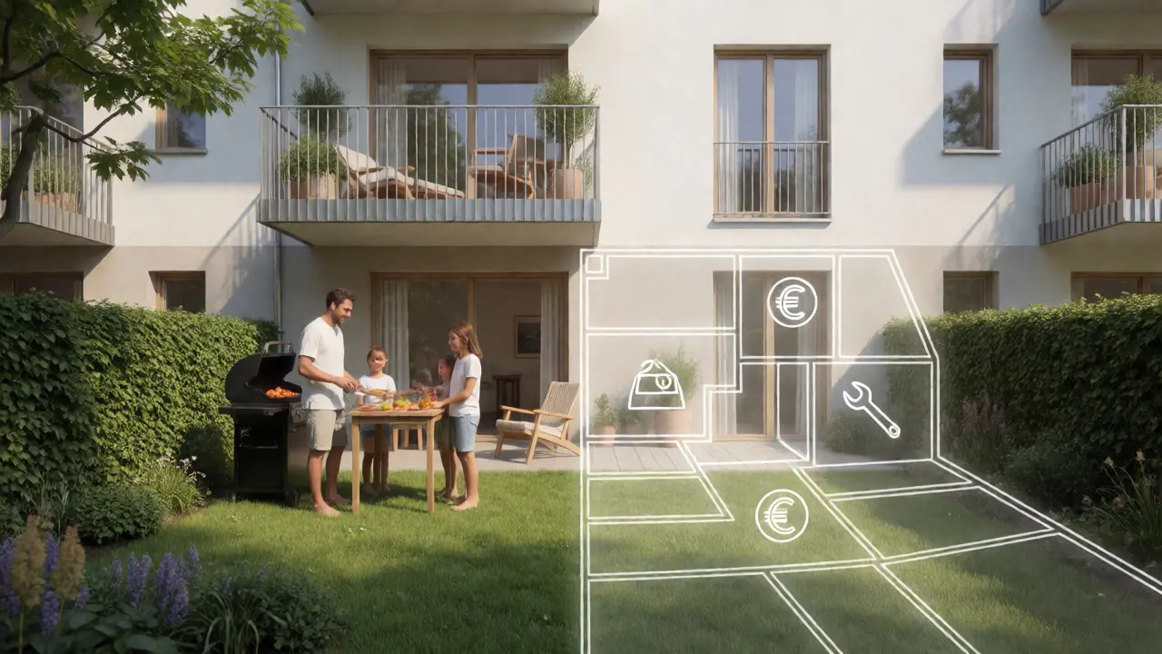 Konzeptbild zu Garten-Nutzung und Instandhaltungspflichten im Wohnungseigentum